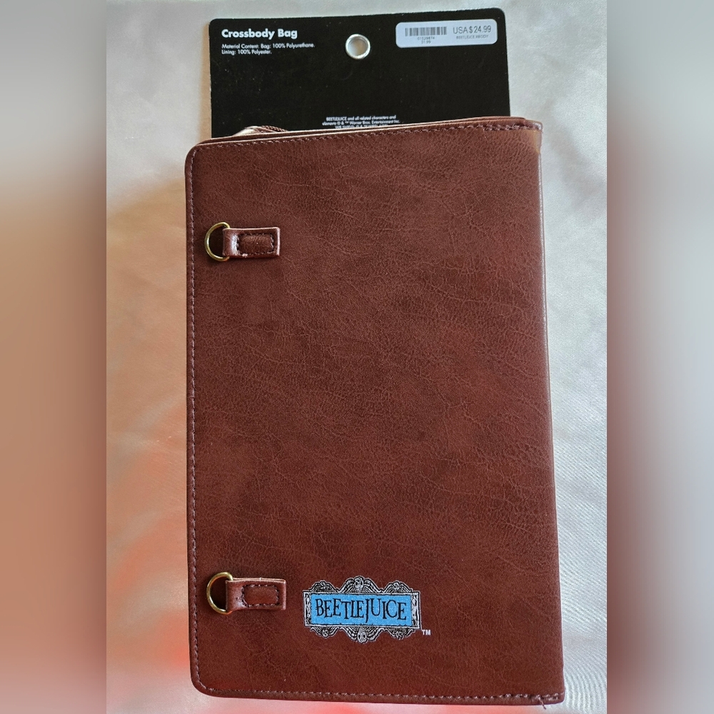 Spirit Beetlejuice Brown Handbook Crossbody Bag - Picture 3 of 5
